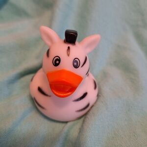 Rubber Duck Rinco Zebra White And Black Stripped